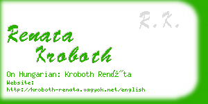 renata kroboth business card